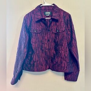 Vintage Y2K Roughrider Wine Red Jacket Medium (missing one button)